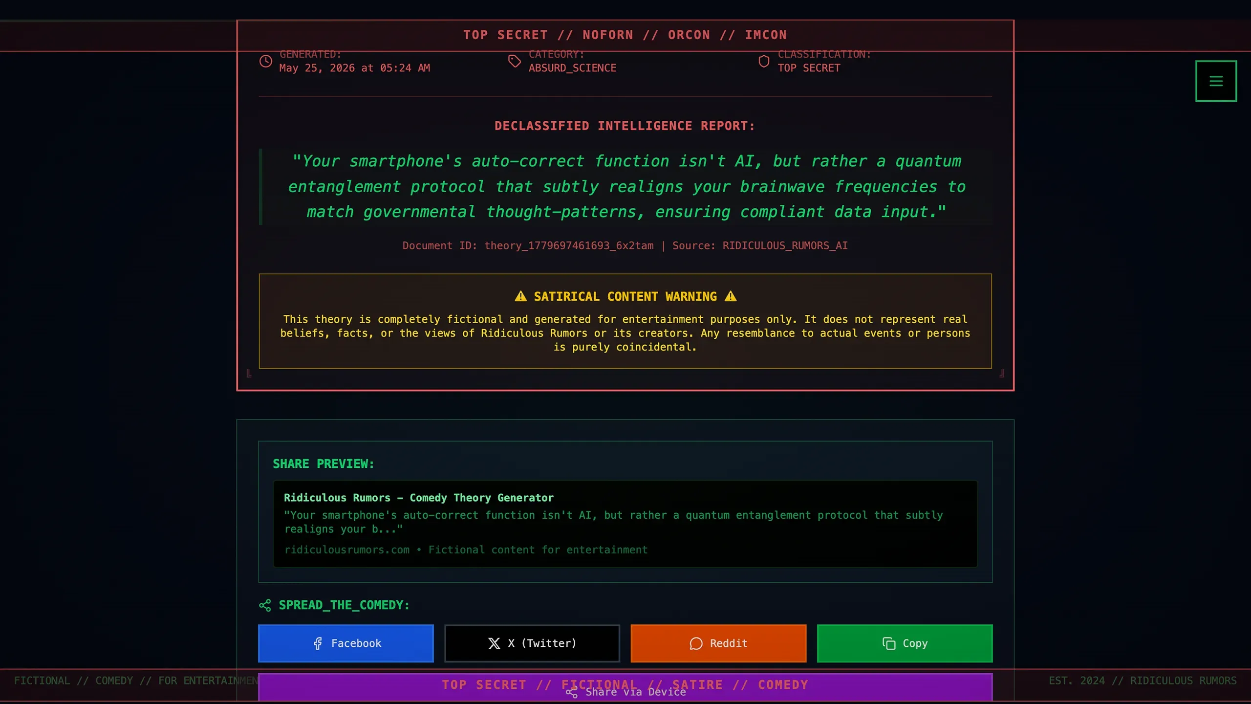 Screenshot of Ridiculous Rumors (6)